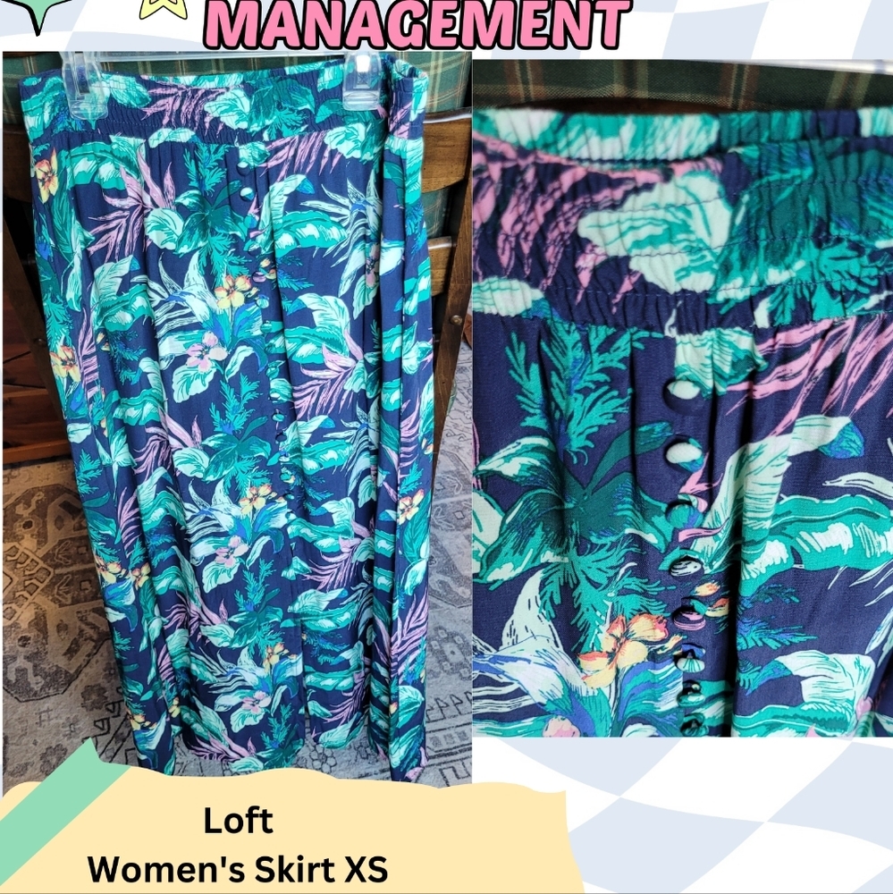 Loft Maxi Skirt Tropical
